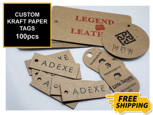 Custom Kraft paper tag 100pcs Hang Tag