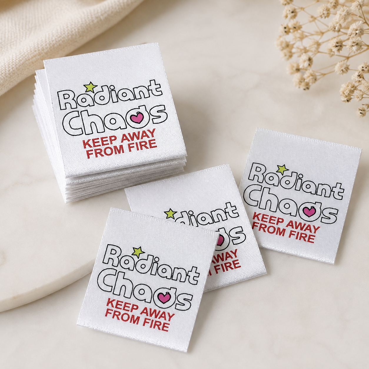 Custom Printed Satin Labels for Clothing – Free Worldwide Shipping