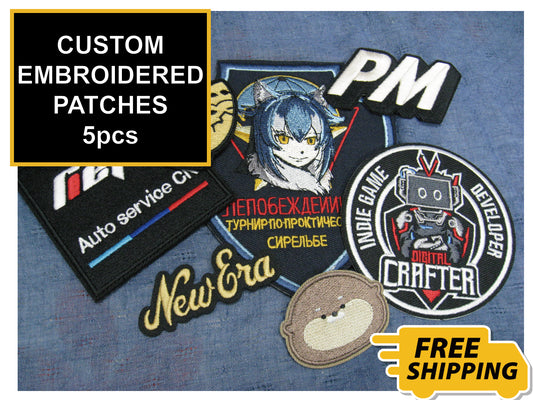 5pcs Custom embroidery patches